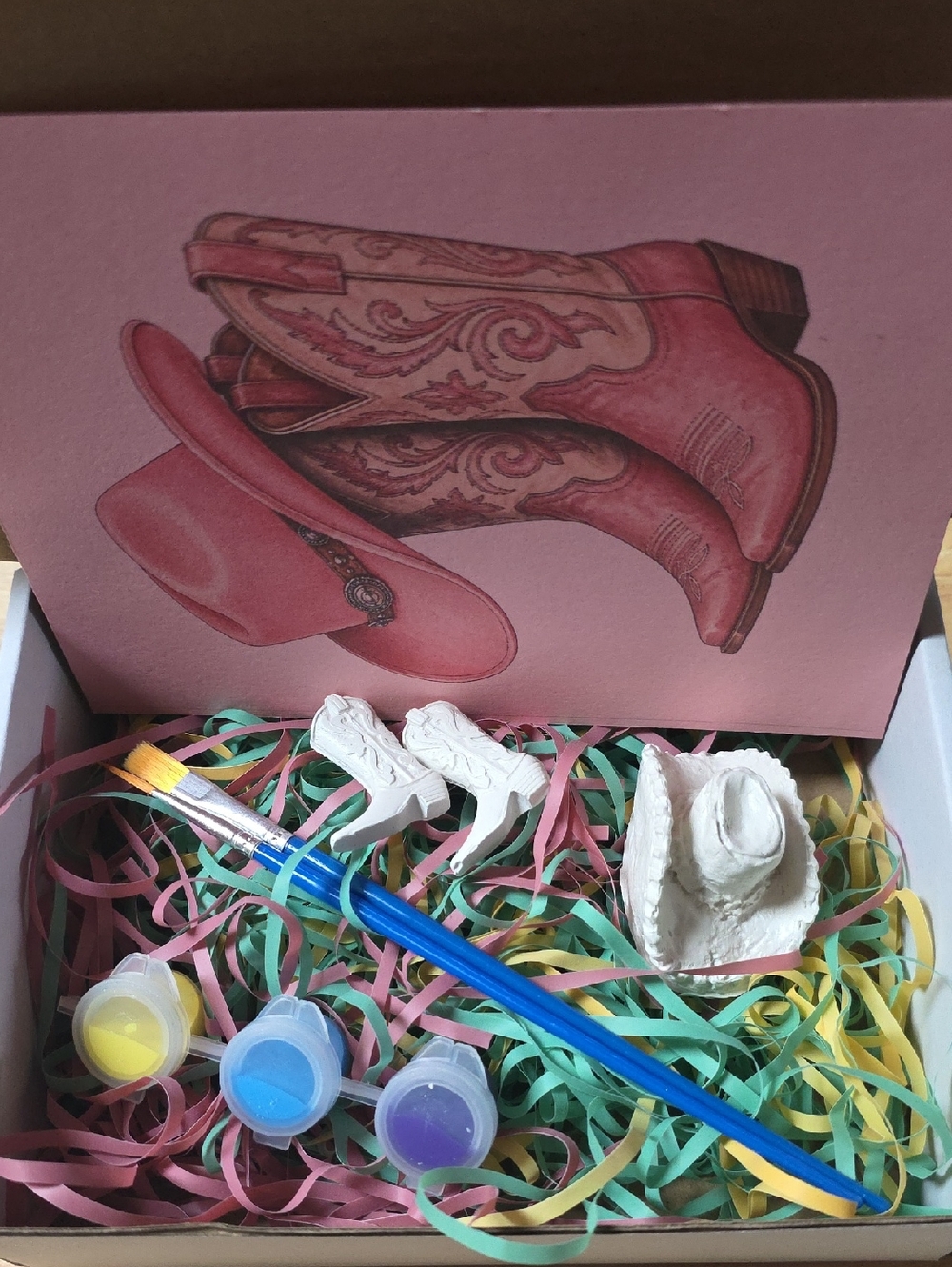 1 Western Party Plaster Paint Your Own Craft Kit